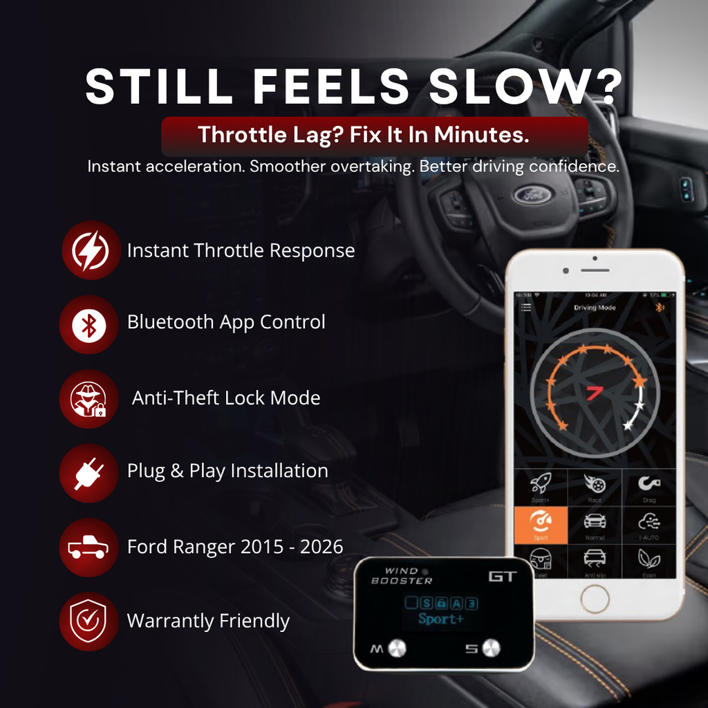 Wind Booster GT Bluetooth Throttle Controller for Ford Ranger (2015 - 2026)