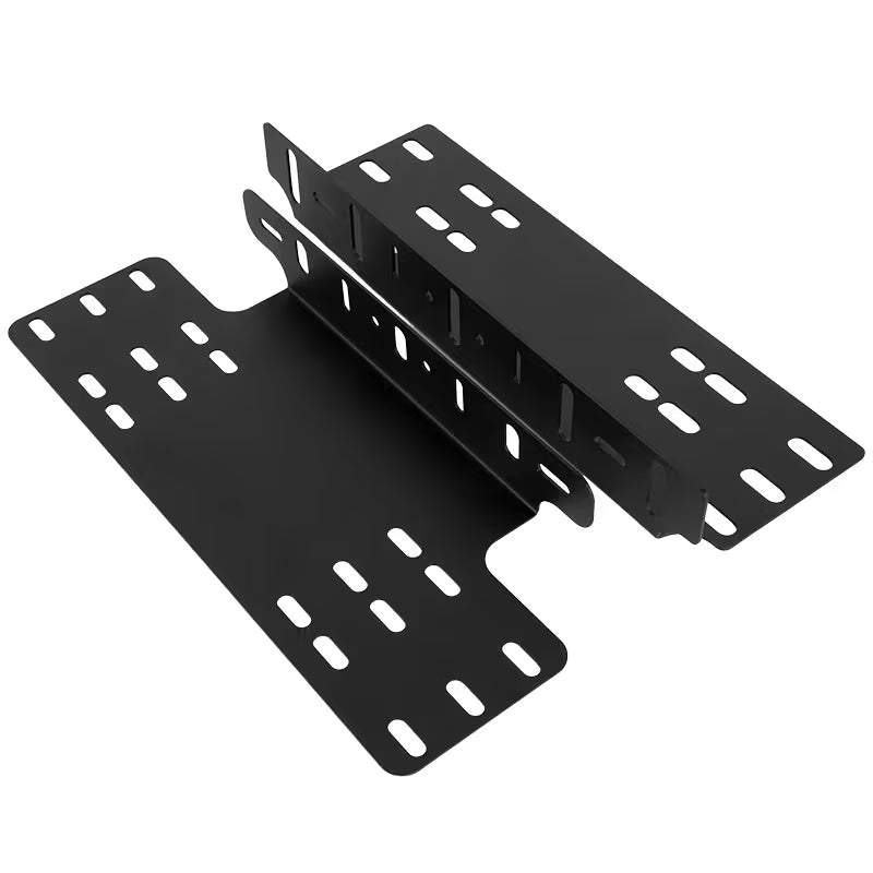 Universal Front Number Plate & LED Light Bar Mounting Bracket – Heavy Duty Steel | Black