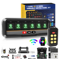 Universal 6-Gang RGB Multi-Color LED Switch Panel Kit | App & Wireless Remote Control
