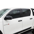 Toyota Hilux Travo Weather Shields - Matt Black | Double Cab