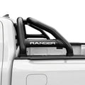 Sports Bar Oval Side Tubes Black | Ford Ranger Next Gen  - Double / Extended Cab