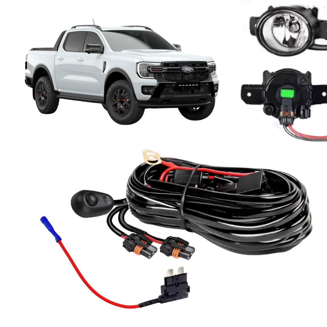 Ford Ranger Next-Gen XL Halogen Fog Light & Complete Wiring Harness Kit (2022-2026)