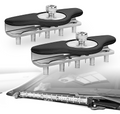 Universal Stainless Steel Hood Light Mount Brackets for LED Pods & Light Bars (Pair)