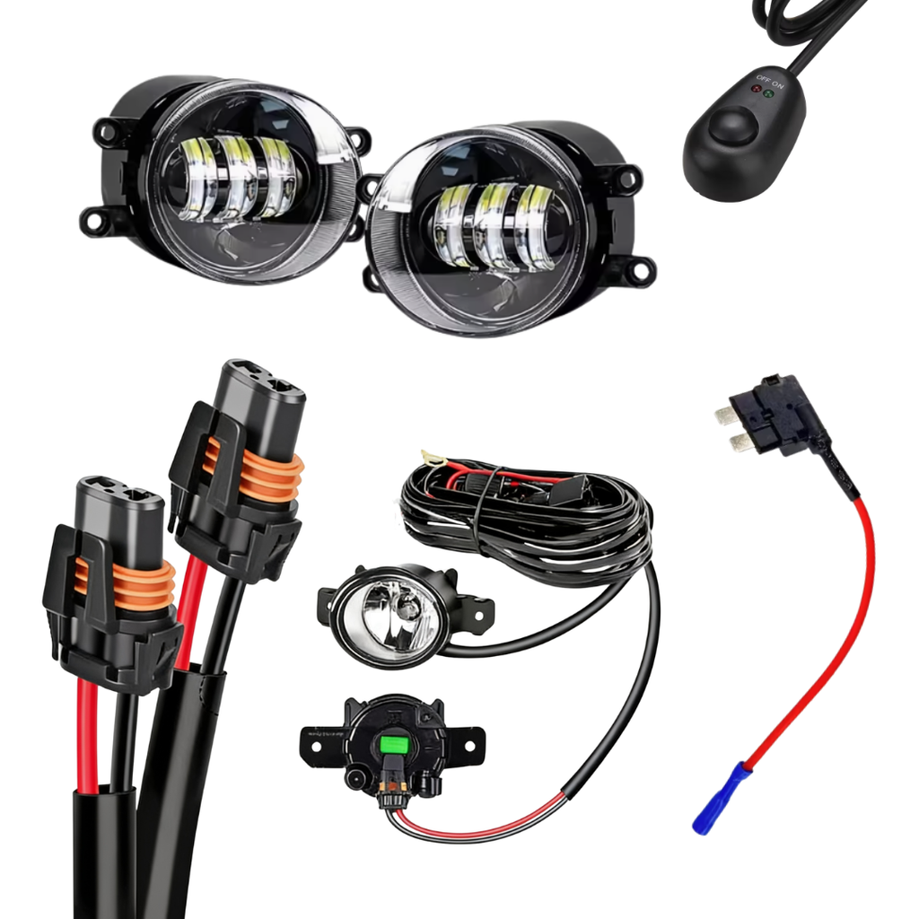 Ford Ranger Next-Gen XL Dual-Color LED Fog Light & Complete Wiring Kit (2022-2026)