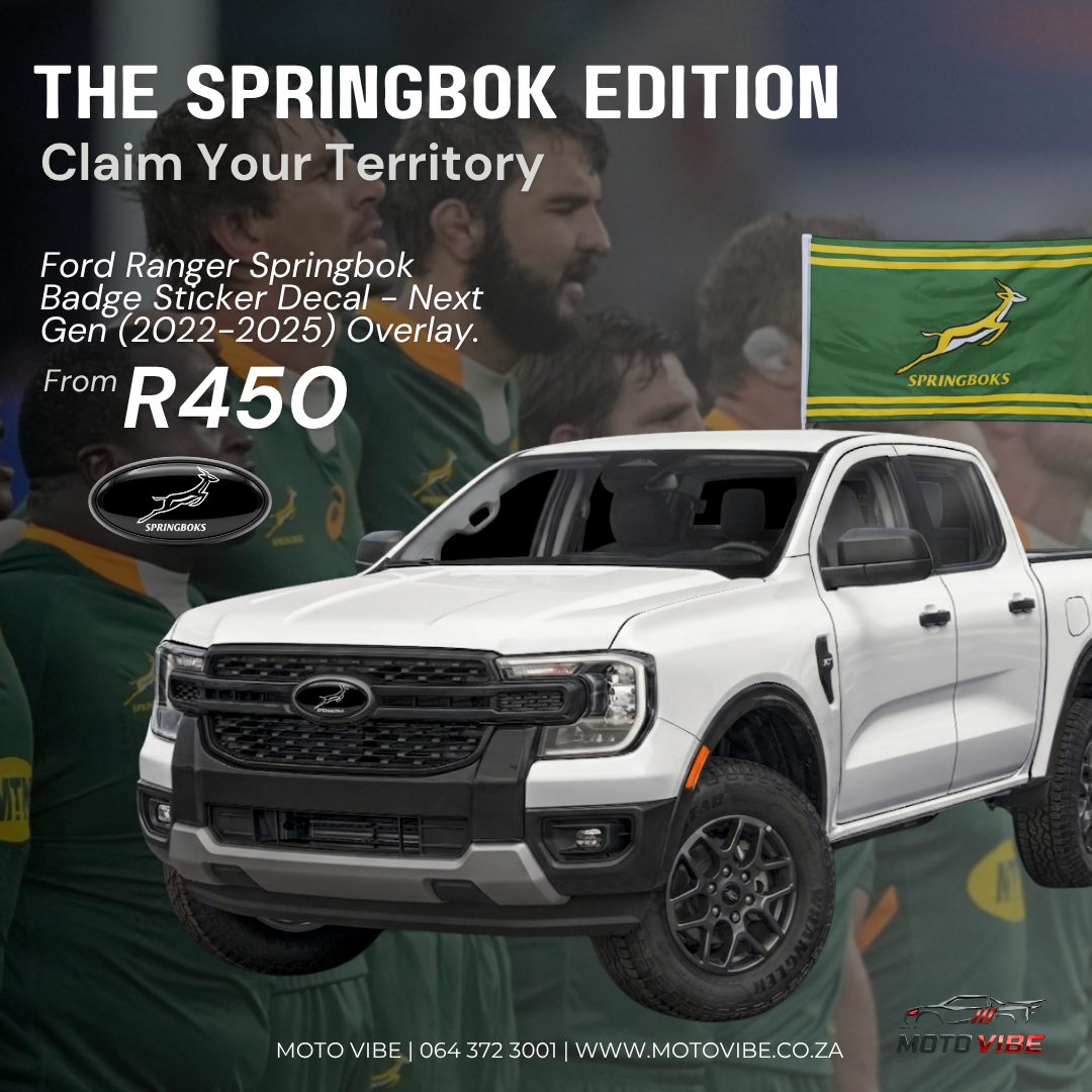 Ford Ranger 3D Springbok Badge Sticker Decal - Next Gen (2022-2026) Overlay