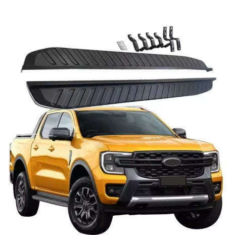 Ford Ranger Steel Side Steps - Next Gen (2022-2026) Double Cab - Black