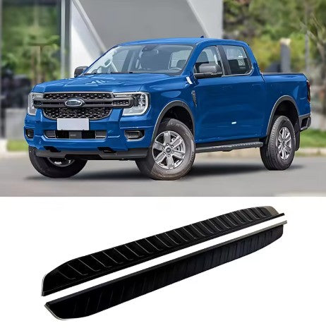 Ford Ranger Steel Side Steps - Next Gen (2022-2026) Double Cab - Black