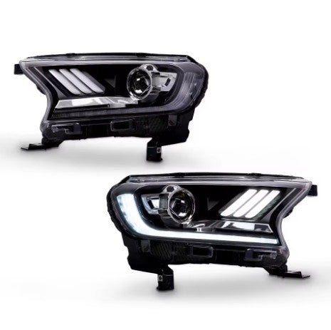 Ford Ranger & Everest Mustang Style Full LED Headlights (2015-2021) – Sequential DRL