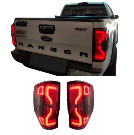 Ford Ranger "Next-Gen" Style LED Tail Lights (2012-2021) – Smoked Finish