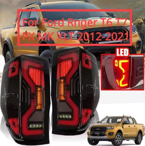 Ford Ranger "Next-Gen" Style LED Tail Lights (2012-2021) – Smoked Finish