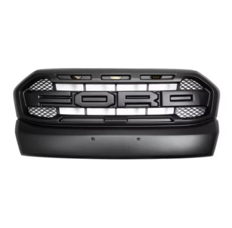 Ford Ranger T7 Raptor Style Front Grille (2015-2018) – Matte Black ABS(Non LED)