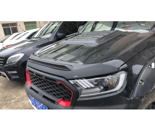 Ford Ranger T7 & T8 Bonnet Protector - (2015-2022) - Matte Black (Non-LED)
