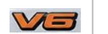 V6 Orange with black background badge | Wildtrak