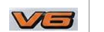 V6 Orange with black background badge | Wildtrak