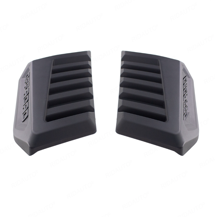 Matte Black Hood Garnish Vents for Toyota Hilux & Travo | "OFF ROAD" Bonnet Covers (Pair)