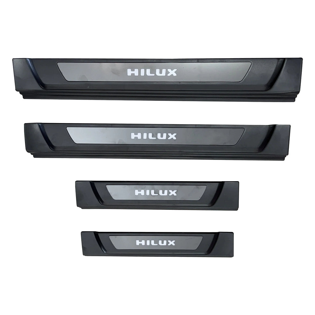 Door Sill Scuff Plates for Toyota Hilux & Travo (2016–Current) | 4-Piece Set