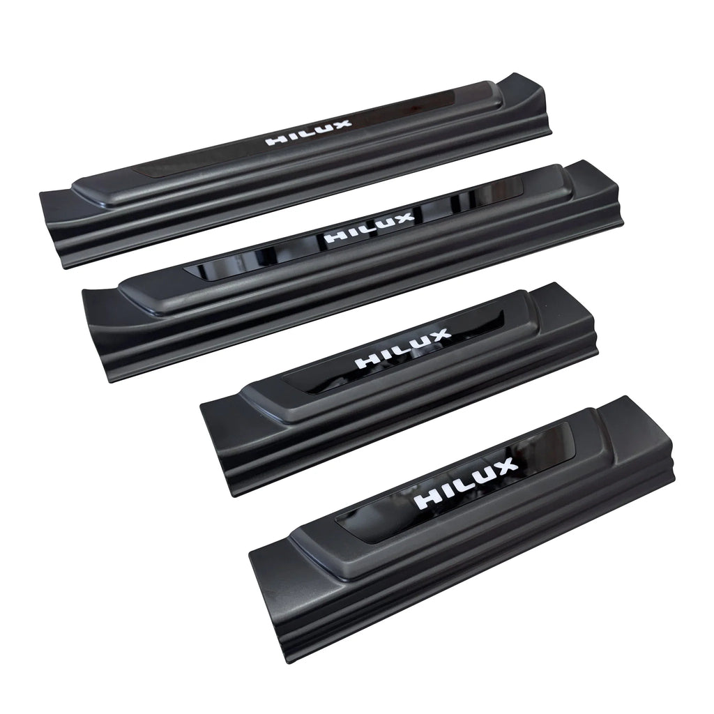 Door Sill Scuff Plates for Toyota Hilux & Travo (2016–Current) | 4-Piece Set