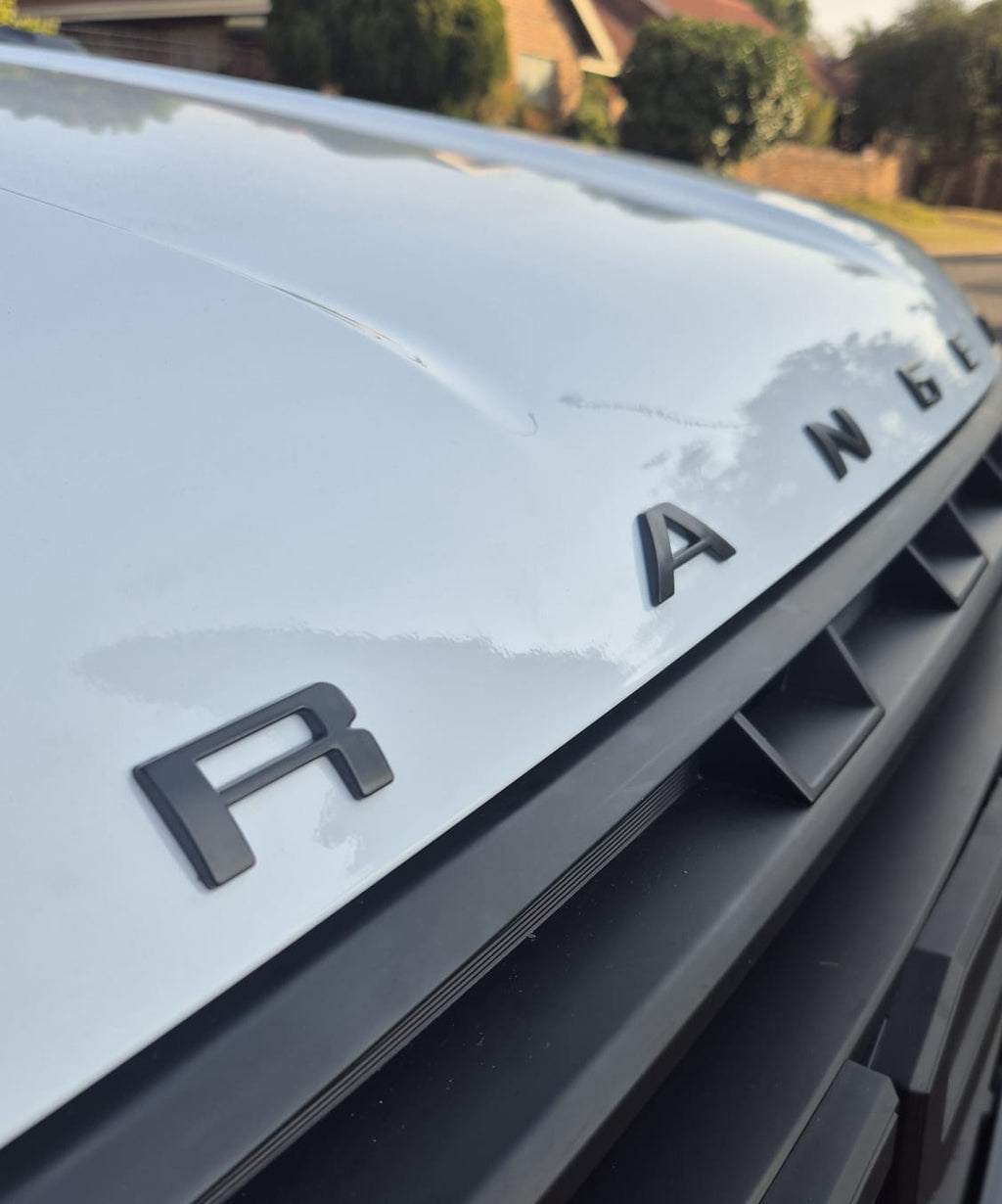 Curved Bonnet Lettering Trim for Next-Gen Ford Ranger (3D Printed) (2022-2026)