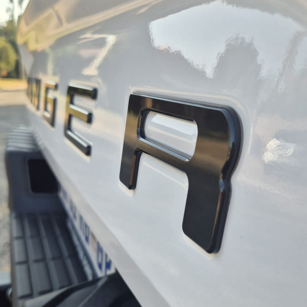 Next Gen Ranger Tailgate Lettering Inserts (Plastic 3D Print)