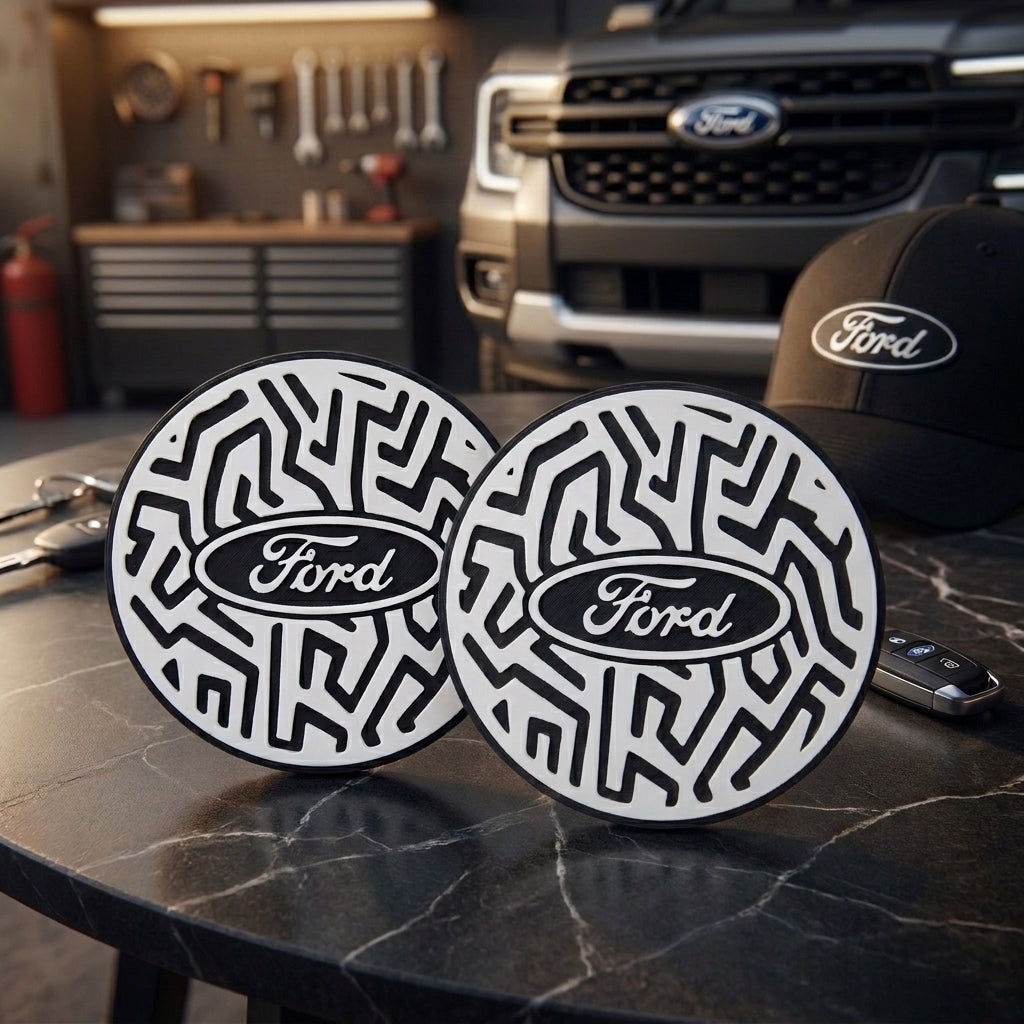 Ford 3D Printed Coasters – Set of 2