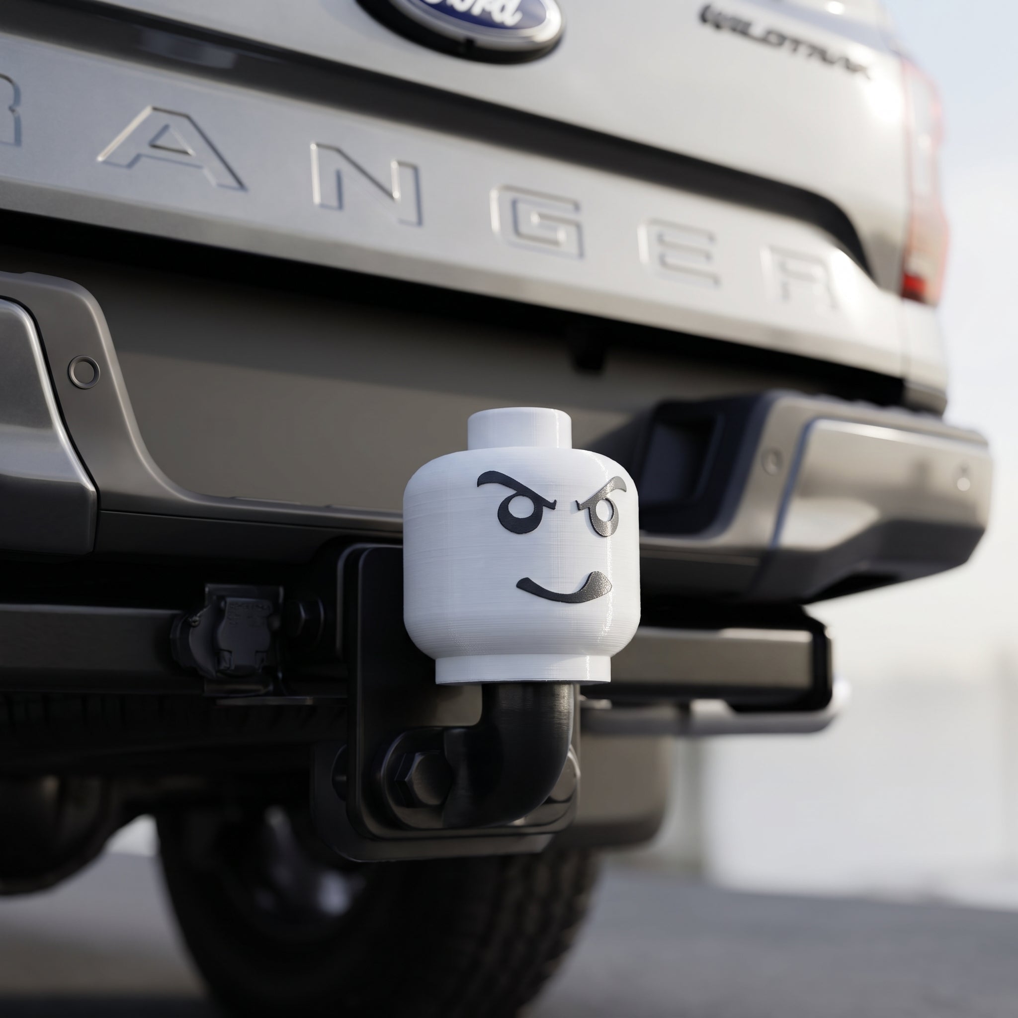 Towbar Ball Cover – Lego Head 3D Printed PETG | Standard Tow Ball Fit