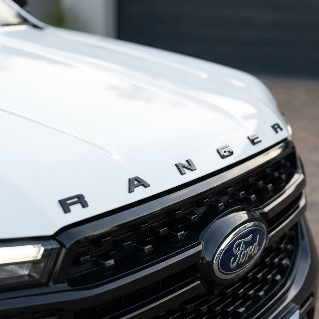 Curved Bonnet Lettering Trim for Next-Gen Ford Ranger (3D Printed) (2022-2026)