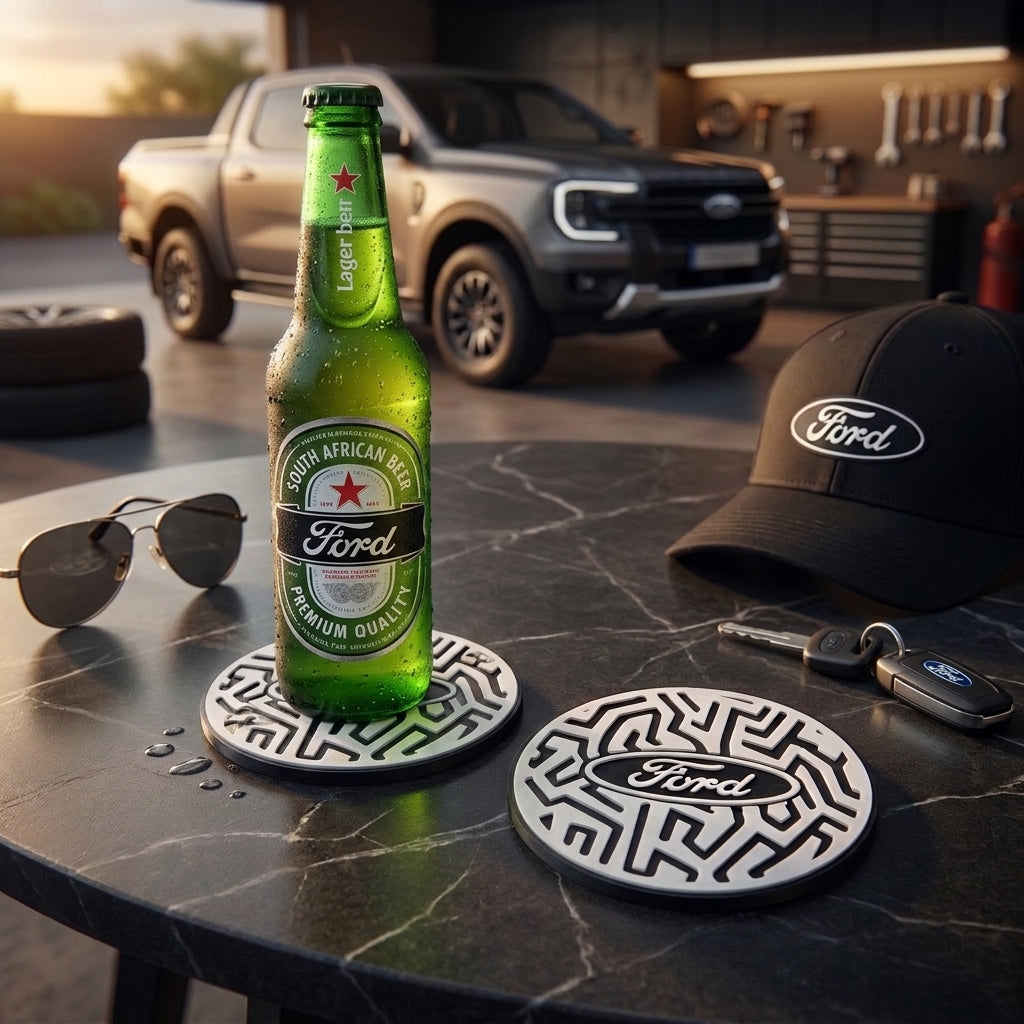Ford 3D Printed Coasters – Set of 2
