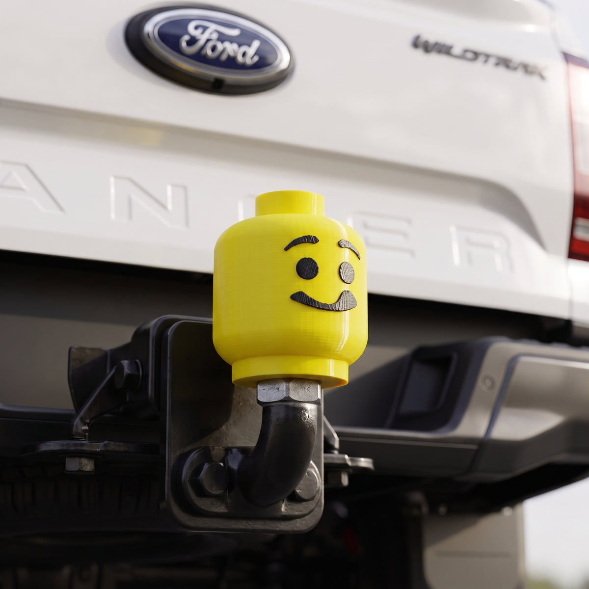 Towbar Ball Cover – Lego Head 3D Printed PETG | Standard Tow Ball Fit
