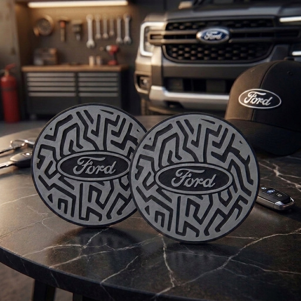 Ford 3D Printed Coasters – Set of 2
