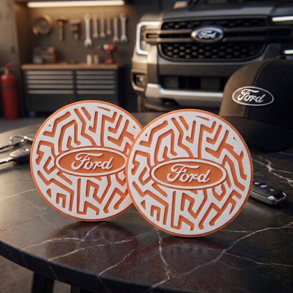 Ford 3D Printed Coasters – Set of 2