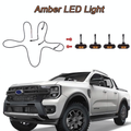 Ford Ranger Next-Gen | Top Grille LED Marker Lights for Wildtrak Style Grille (Amber or White)