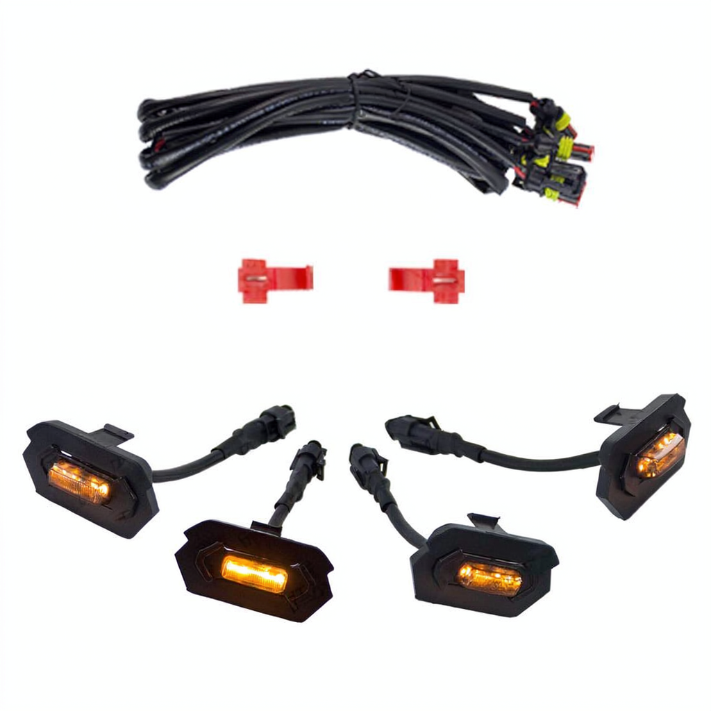 Ford Ranger Next-Gen Wildtrak Style Front Grille with LED Marker Lights (Amber or White)